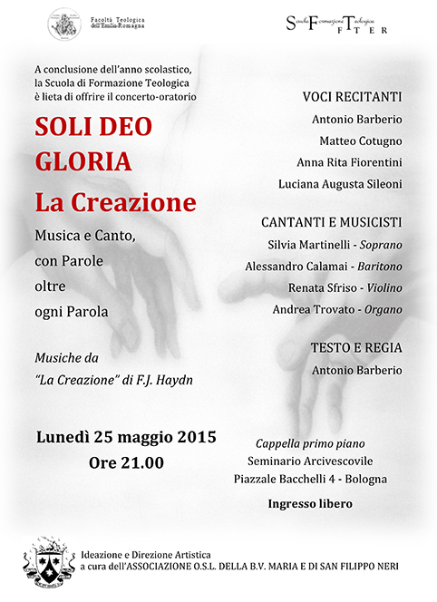 Concerto “Soli Deo Gloria: La Creazione”. Seminario Arcivescovile di Bologna. 25/05/2015