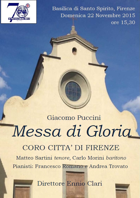 Messa di Gloria di Puccini. Basilica di S. Spirito. Firenze 22/11/2015