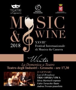 Locandina Music & Wine 21/01/2018